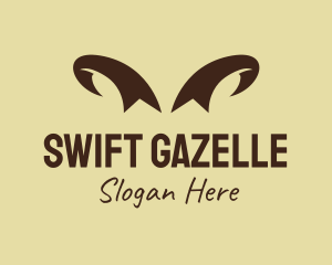 Gazelle - Brown Wild Horns logo design