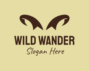 Brown Wild Horns logo design