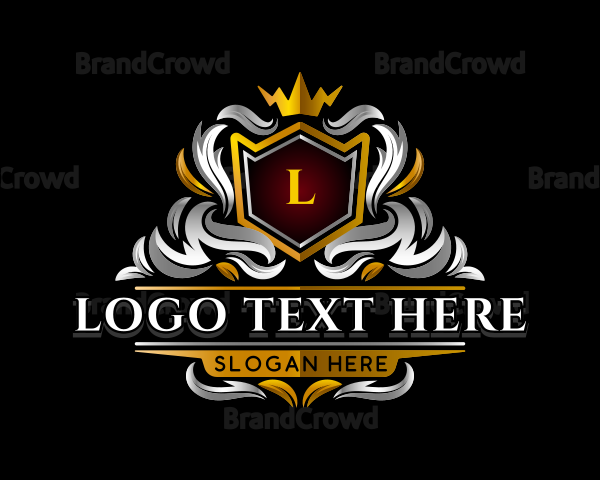 Shield Crest Crown Logo