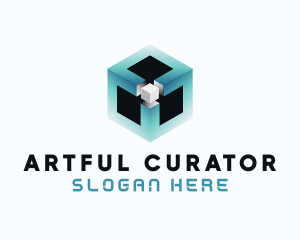 Digital Programming Cube  logo design