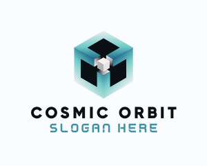 Digital Programming Cube  logo design