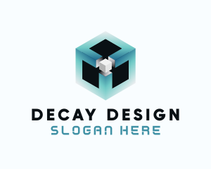 Digital Programming Cube  logo design