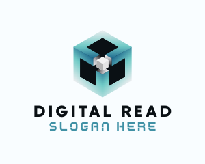 Digital Programming Cube  logo design