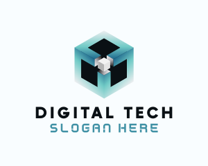 Digital - Digital Programming Cube logo design