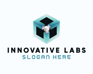 Digital Programming Cube  logo design