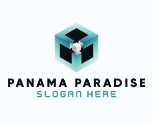 Digital Programming Cube  logo design