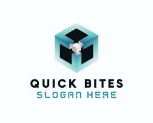 Digital Programming Cube  logo design