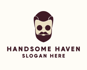 Hipster Sunglasses Man  logo design