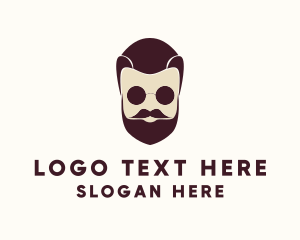 Hipster Sunglasses Man  Logo