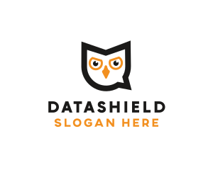 Owl Chat Bubble logo design