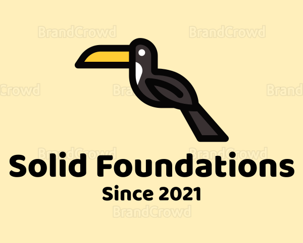 Perched Toucan Bird Logo