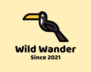 Perched Toucan Bird logo design