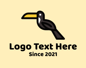 Flying - Perched Toucan Bird logo design