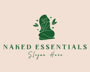 Natural Naked Woman logo design