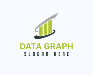 Arrow Graph Statistics logo design