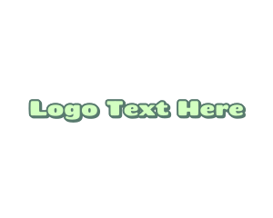 Green - Cute Childish Comic logo design