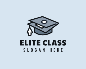 Laptop Mortarboard Education logo design