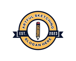 Pencil Sketch Draw logo design