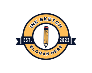 Pencil Sketch Draw logo design