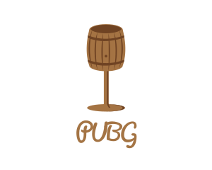 Liquor - Barrel Wine Glass logo design