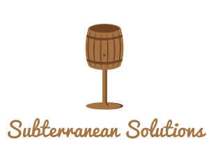 Underground - Barrel Wine Glass logo design