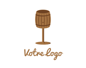 Underground - Barrel Wine Glass logo design