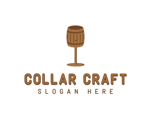 Barrel Wine Glass logo design