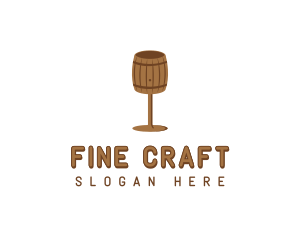 Barrel Wine Glass logo design