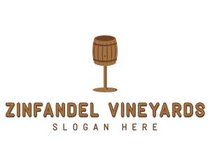 Barrel Wine Glass logo design