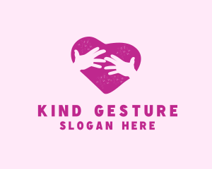 Gesture - Friendship Hand Heart logo design