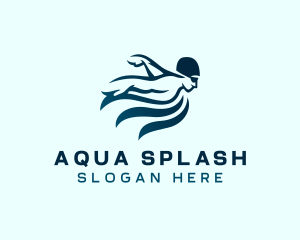 Swimming Water Sports logo design