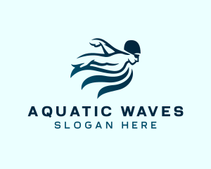 Swimming - Swimming Water Sports logo design