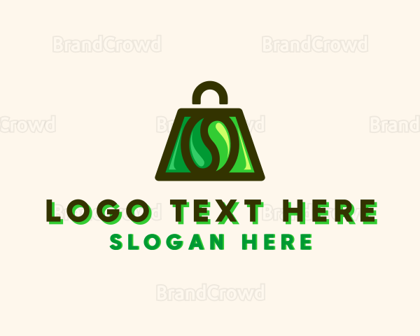 Coffee Bean Shopping Ecommerce Logo