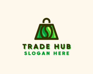Marketplace - Coffee Bean Shopping Ecommerce logo design