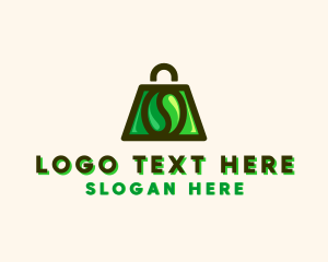 Online Shopping - Coffee Bean Shopping Ecommerce logo design