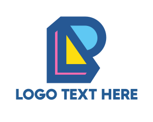 Letter Lp - Colorful Connected LP logo design