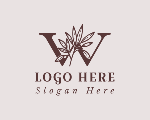 Dermatology - Brown Organic Letter W logo design