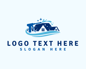 Maid - Power Wash Clean Roofing logo design