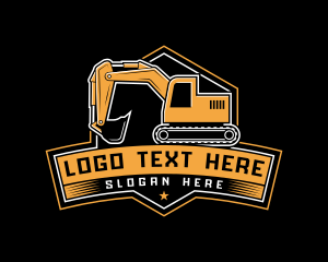 Heavy Duty - Builder Backhoe Excavator logo design