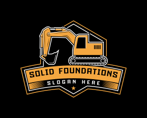 Heavy Duty - Builder Backhoe Excavator logo design
