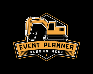Heavy Equipment - Builder Backhoe Excavator logo design