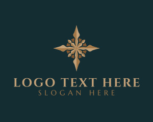 Golden - Elegant Star Compass logo design