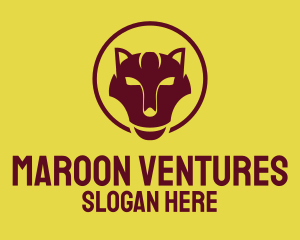 Maroon Wild Cat logo design