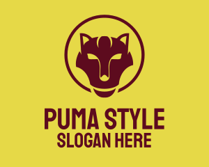 Puma - Maroon Wild Cat logo design