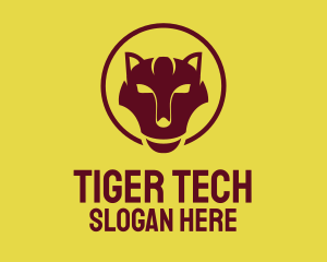 Maroon Wild Cat logo design