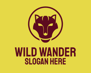 Maroon Wild Cat logo design