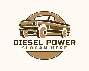 Diesel - Pickup Truck Badge logo design