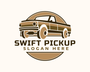 Pickup - Pickup Truck Badge logo design