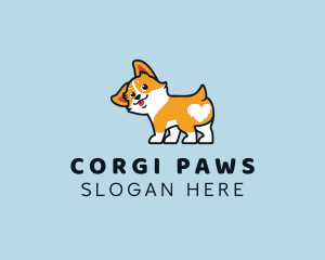 Corgi Heart Pet logo design
