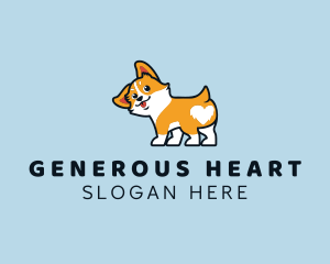 Corgi Heart Pet logo design